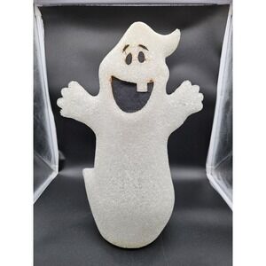 Vintage Halloween Melted Plastic Popcorn Ghost Decoration Doesn't Light 16" Tall